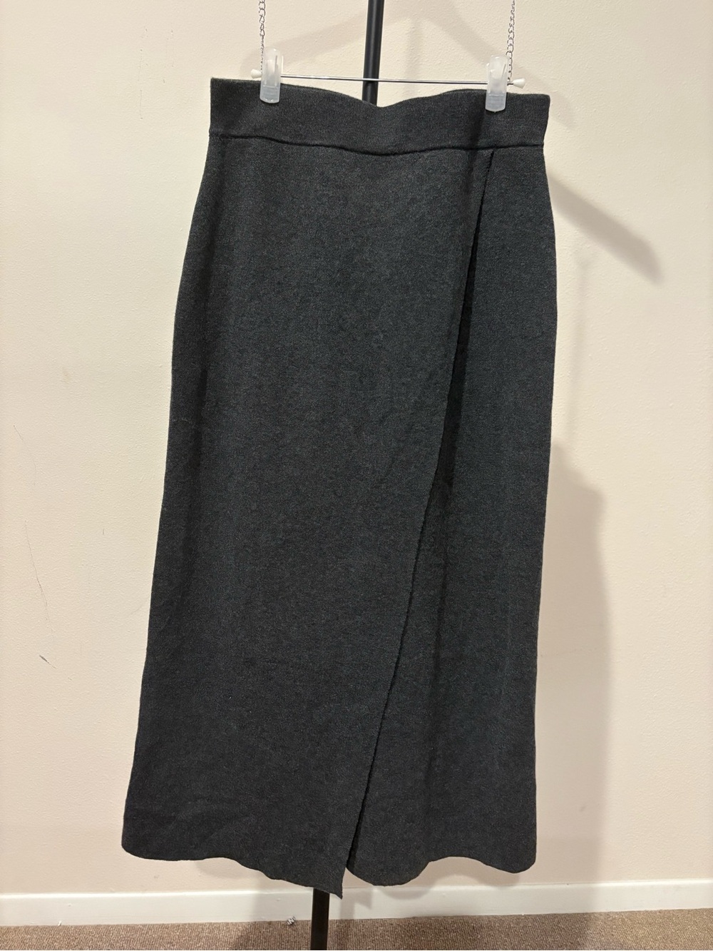 a new day Black Midi Wrap Skirt M